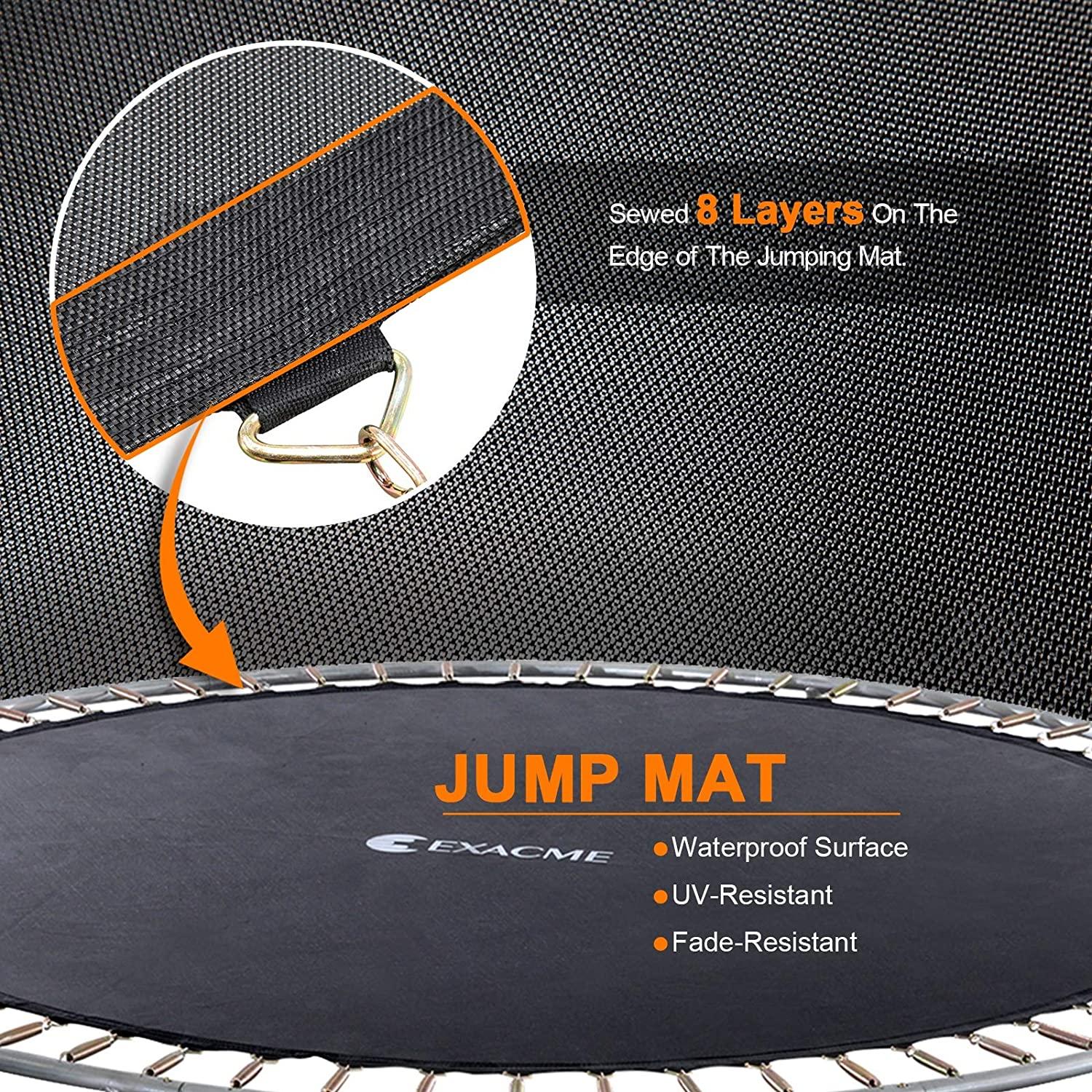 Exacme Backyard Trampoline with Basketball Hoop and Outer Enclosure, High Weight Limit, 6180-T12