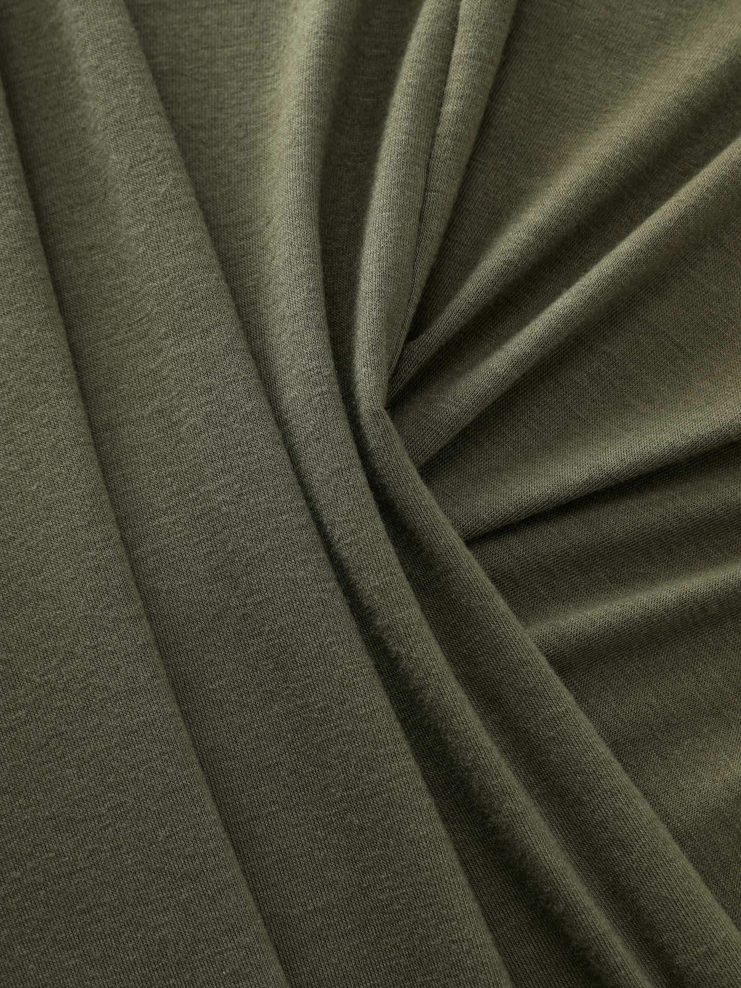 Supersoft Stretchy Overlap Pleated Knit Top