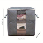 LarClothes StoraBag, Clothes Organizer With Handle &amp; Clear Window, StoraBins Containers For Comforters &amp; Blankets
