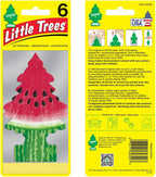 LITTLE TREES Air Fresheners Car Air Freshener. Hanging Tree Provides Long Lasting Scent for Auto or Home. Watermelon, 24 Air Fresheners