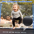 ORCC Trampoline 15 14 12 10FT Basketball Trampoline with Safety Enclosure Net, Ladder, Rain Cover, Basketball Hoop and Ball for Backyard