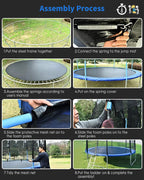 MaxKare Trampoline 12ft for Kids Adult with Safety Enclosure, 600 lbs Capacity