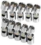 SK 3910 10 Piece 3/8-Inch Drive 6 Point 10-Millimeter to 19-Millimeter Flex Socket Set by SK Hand Tool