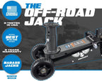 Pro Eagle 2 Ton Big Wheel Off Road Jack, The Beast, Off Road Racing High Clearance Car Jack (2 Ton, Black, Big Wheel)