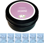 Cacacece Car Air Fresheners Pilot Car Air Outlet Car Perfume Fragrance Car Air Vent Clip Freshener Refills (6 Packs-Jasmine)