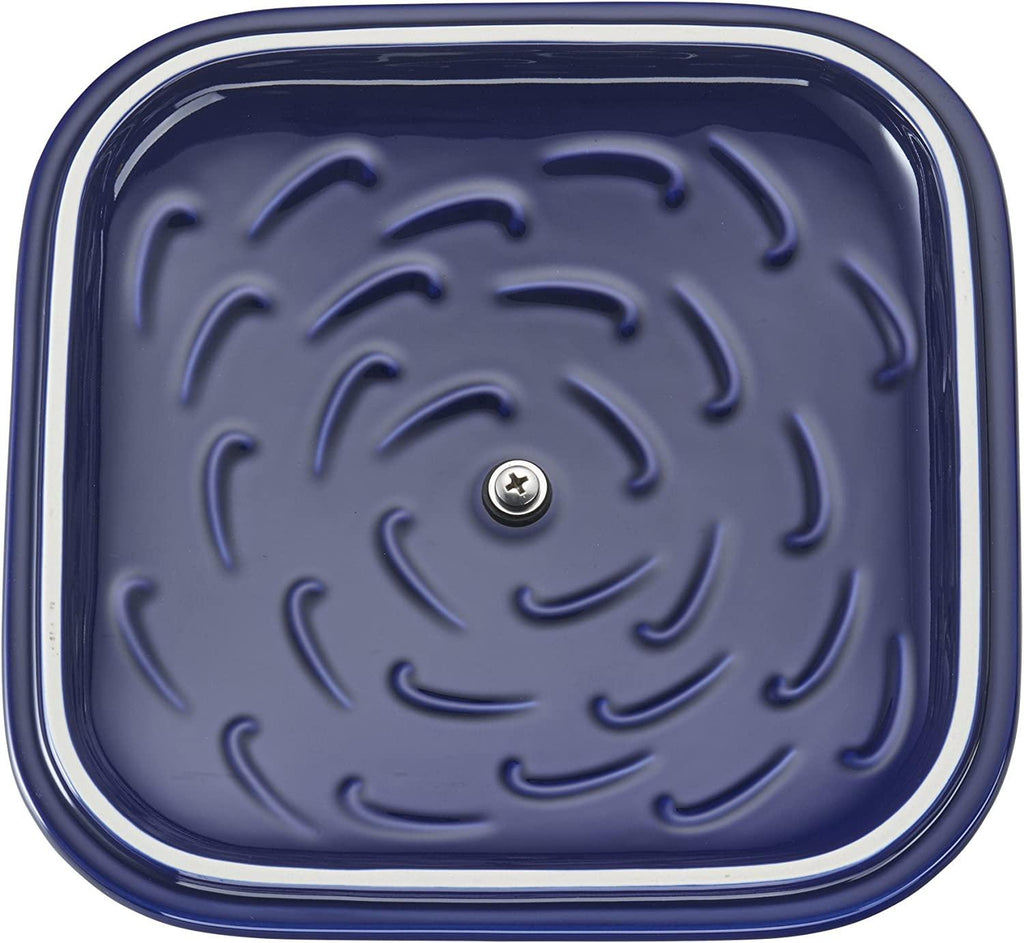 STAUB Ceramics Square Covered Baking Dish, 9x9-inch, Dark Blue
