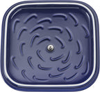 STAUB Ceramics Square Covered Baking Dish, 9x9-inch, Dark Blue