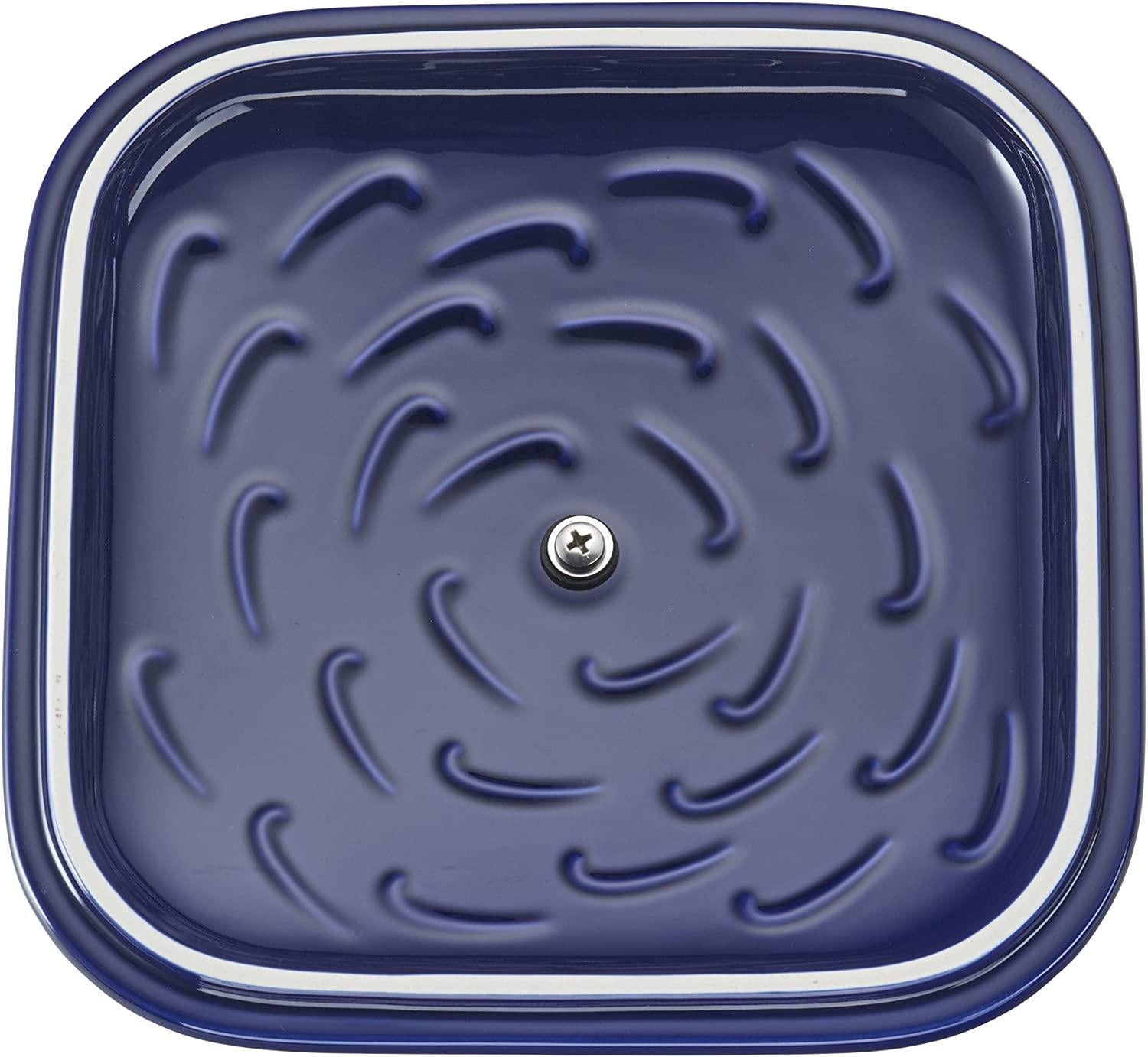 STAUB Ceramics Square Covered Baking Dish, 9x9-inch, Dark Blue