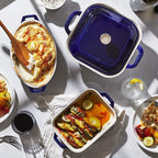 STAUB Ceramics Baking Dish Set, 4 pc, Dark Blue