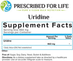 Prescribed for Life Uridine | Pure Uridine Monophosphate Powder | Nootropic Supplement for Memory, Clarity, & Focus | No Fillers, No Additives, Vegan, Non GMO | 1 kg