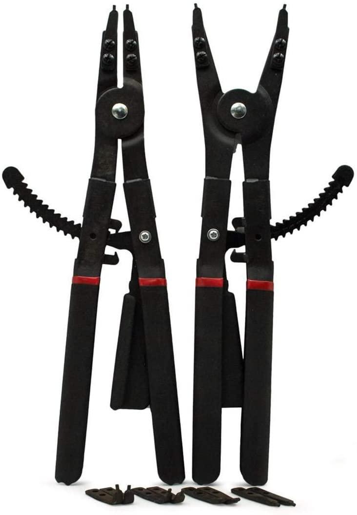 XUXUWA Pliers 2Pcs 16 inch Set Retaining Ring Ratcheting with Tips LarCirclip Snap Ring Pliers Universal Hand Tools