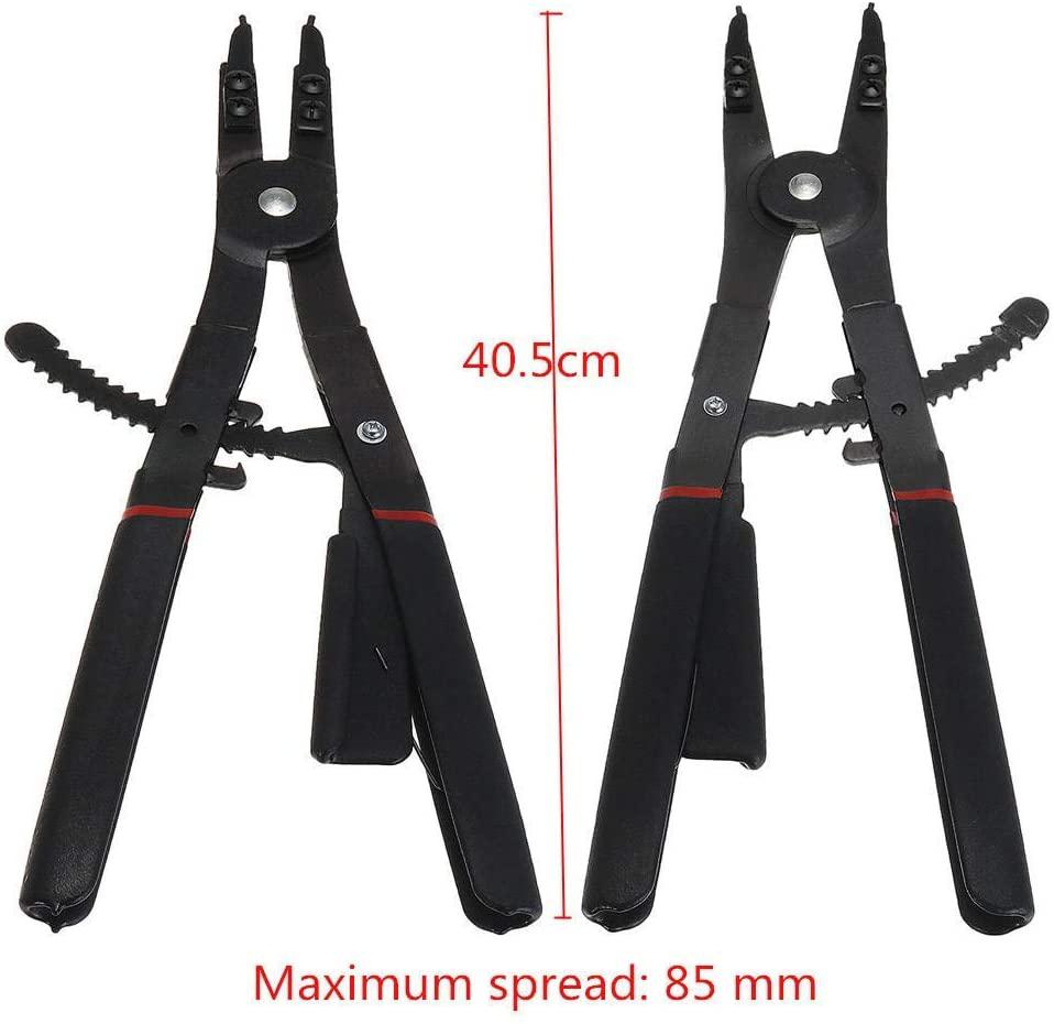 GIRL INSTITUTE XG-WU Pliers 2Pcs 16 inch Set Retaining Ring Ratcheting with Tips LarCirclip Snap Ring Pliers Universal Hand Tools Hand Tool