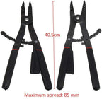 YUQIYU 2Pcs 16 inch Set Retaining Ring Ratcheting with Tips LarCirclip Snap Ring Pliers Universal Hand Tools
