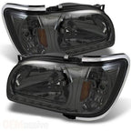 For 01-04 Toyota Tacoma TD 1pc DRL LED Crystal Headlights with  Trim Corner Lights (Smoke) TD-HD-ON-TT01-1PC-LED-CC-SM