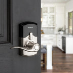 917 SmartCode Satin Nickel Electronic Single-Cylinder Tustin Door Lever Featuring SmartKey Security