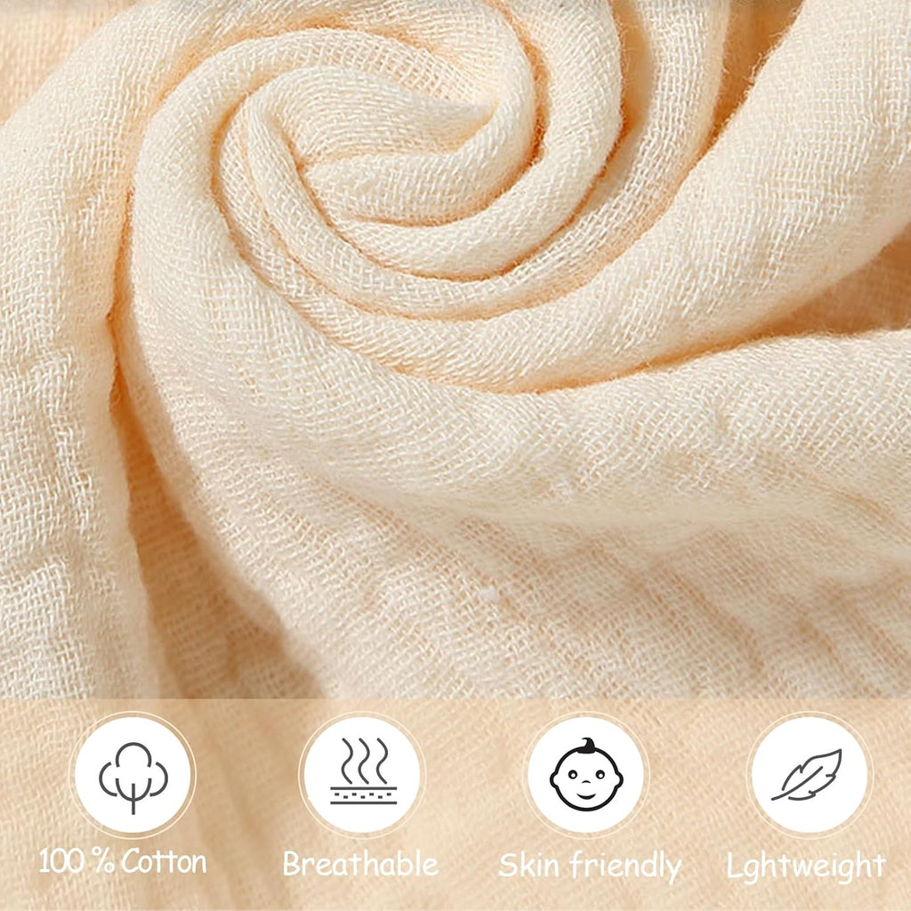 Loveys for Babies, 2 Pack Organic Cotton Muslin with Attachable Snap Closure -Newborn Baby Lovey Security Blankets for Babies Baby Blanket (Purple)