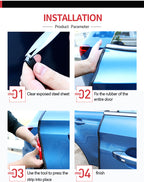Car Door Protector Decoration Strip, Universal Auto Door EdBumper Protector Stickers Anti-Scratch Car Styling Moulding Strip