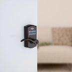 955 SmartCode Venetian Bronze Electronic Pembroke Door Lever Featuring SmartKey Security