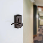 955 SmartCode Venetian Bronze Electronic Pembroke Door Lever Featuring SmartKey Security