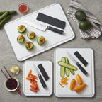 KitchenAid Classic Nonslip Plastic Cutting Board, 12x18-Inch, White
