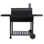 Charcoal Grill With 2 Side Tables In Black