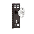 Craftsman Plate Interior Mortise Chateau Door Knob in Timeless Bronze
