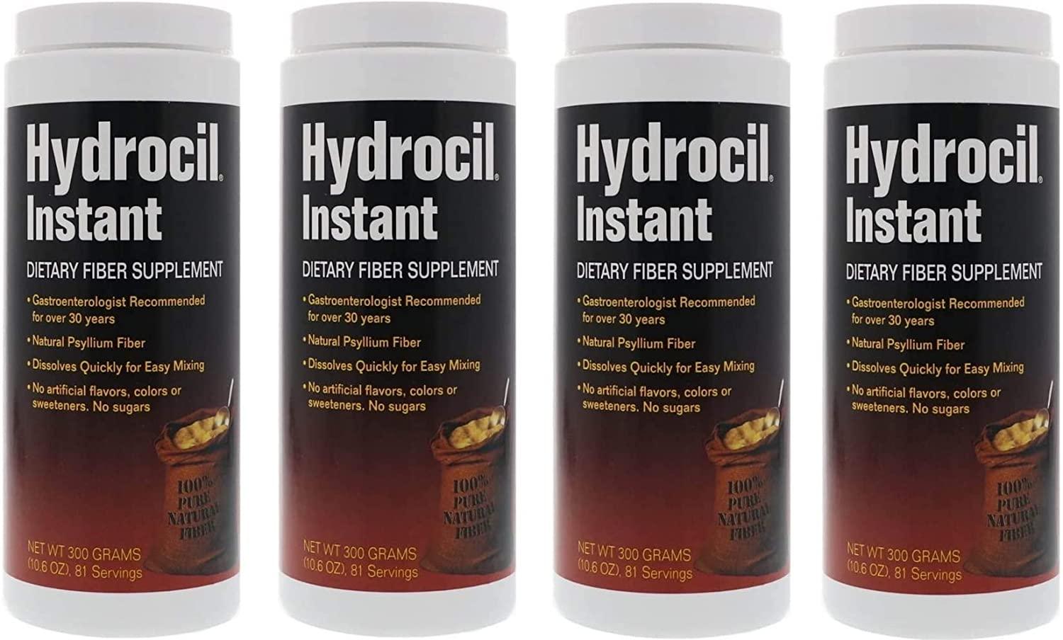 Hydrocil Instant Dietary Fiber Supplement 10.6 oz (Pack of 3) (Four Pack)