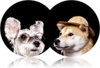Car Coasters 2PCS 2.75" Car Cup Holder Coasters Cute Dog Animal Non-Slip Universal Insert for Most Car Interior Car Accessory for Women Girl Dog Lovers Gifts by FLYEEGO