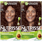 Garnier Hair Color Nutrisse Nourishing Creme, 434 Deep Chestnut Brown (Chocolate Chestnut) Permanent Hair Dye, 2 Count (Packaging May Vary)