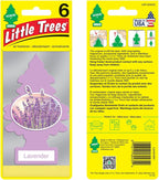 LITTLE TREES Air Fresheners Car Air Freshener. Hanging Tree Provides Long Lasting Scent for Auto or Home. Lavender, 24 Air Fresheners