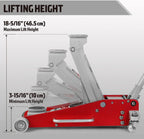 Jack Boss 3 ton Hydraulic Aluminum car Floor Jack,6600 lbs Capacity,Low Profile Lightweight  Lift Trolley Jack with Dual Piston