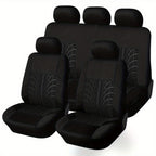 9pcs/Set 5 Seats Car Seat Covers, Breathable Split Automotive Front Rear Seat Cushion Covers, Vehicle Seat Protectors Universal For Cars, Trucks,