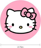 Hello Pink Cat Anime Car Cup Holder Coasters - 2PCS 2.75" Cute Kitty Cat Kawaii Cartoon Silicone Cat Car Cup Insert Coasters for Women Girl Best Gifts by FLYEEGO