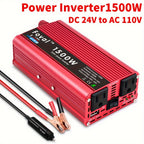 Car Vehicle Power Inverter 500W/1500W DC 12V To AC 110V 120V Converter 1 USB