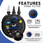 VIVOHOME Bio Pressure Pond Filter, Up to 2600 Gallons