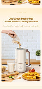 1000ml Portable Mini Soy Milk Maker with Filtering and Self-Cleaning - Perfect for 1-4 Person Households - Enjoy Fresh Soy Milk and Juices Anytime