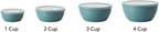 KitchenAid Classic Prep Bowls with Lids, Set of 4, Aqua Sky