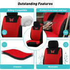 Upgrade Your Car Interior with a Universal Butterfly Pattern Tire Shape Auto Seat Cover Set - Airbag Safe &amp; Perfect for Trucks, Vans &amp; SUVs!