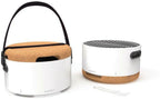 Portable Grill Charcoal Chrome-Plated Steel in White with Adjustable Air Vents