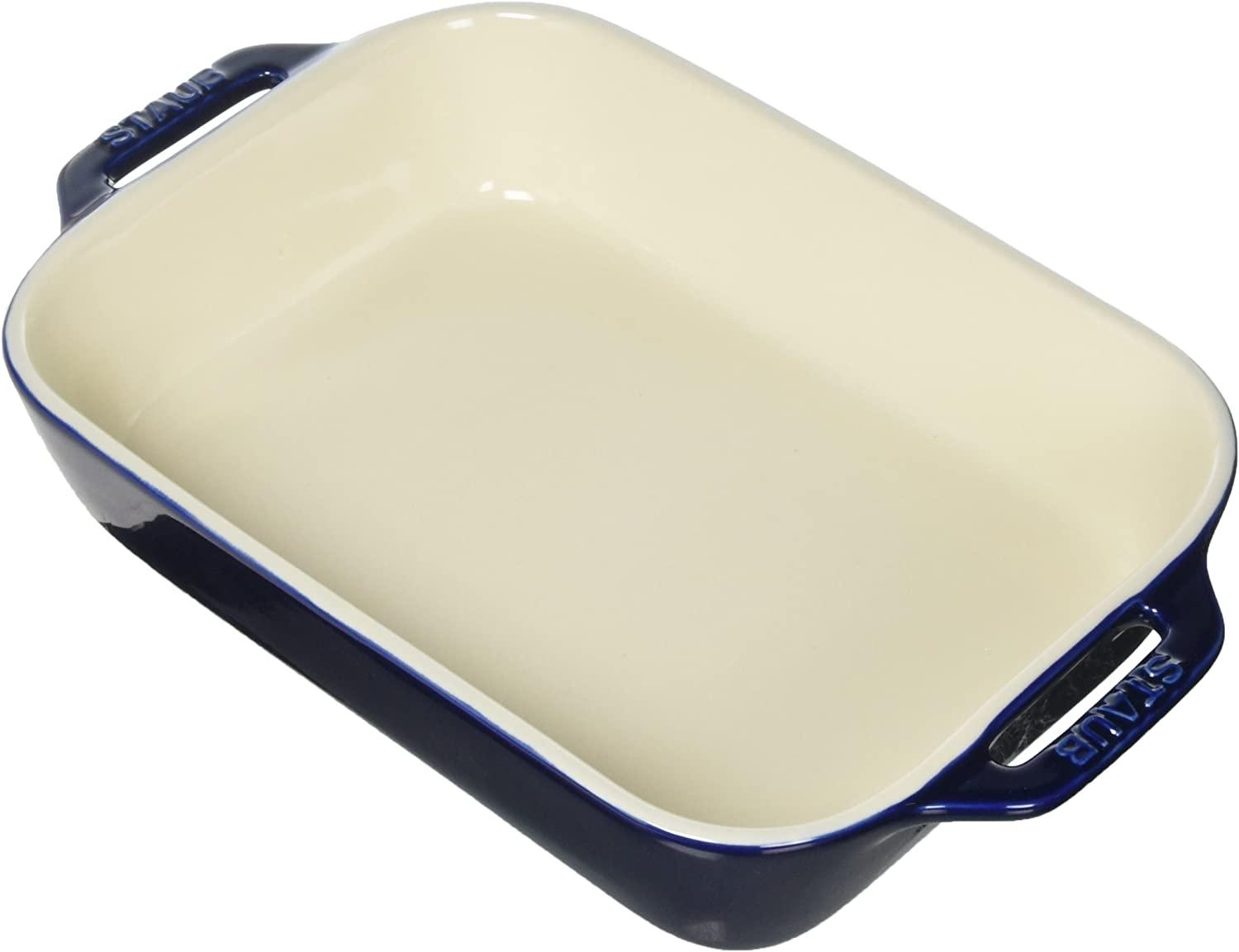 STAUB - 40508-591 STAUB Ceramics Rectangular Baking Dish, 10.5x7.5-inch, Dark Blue