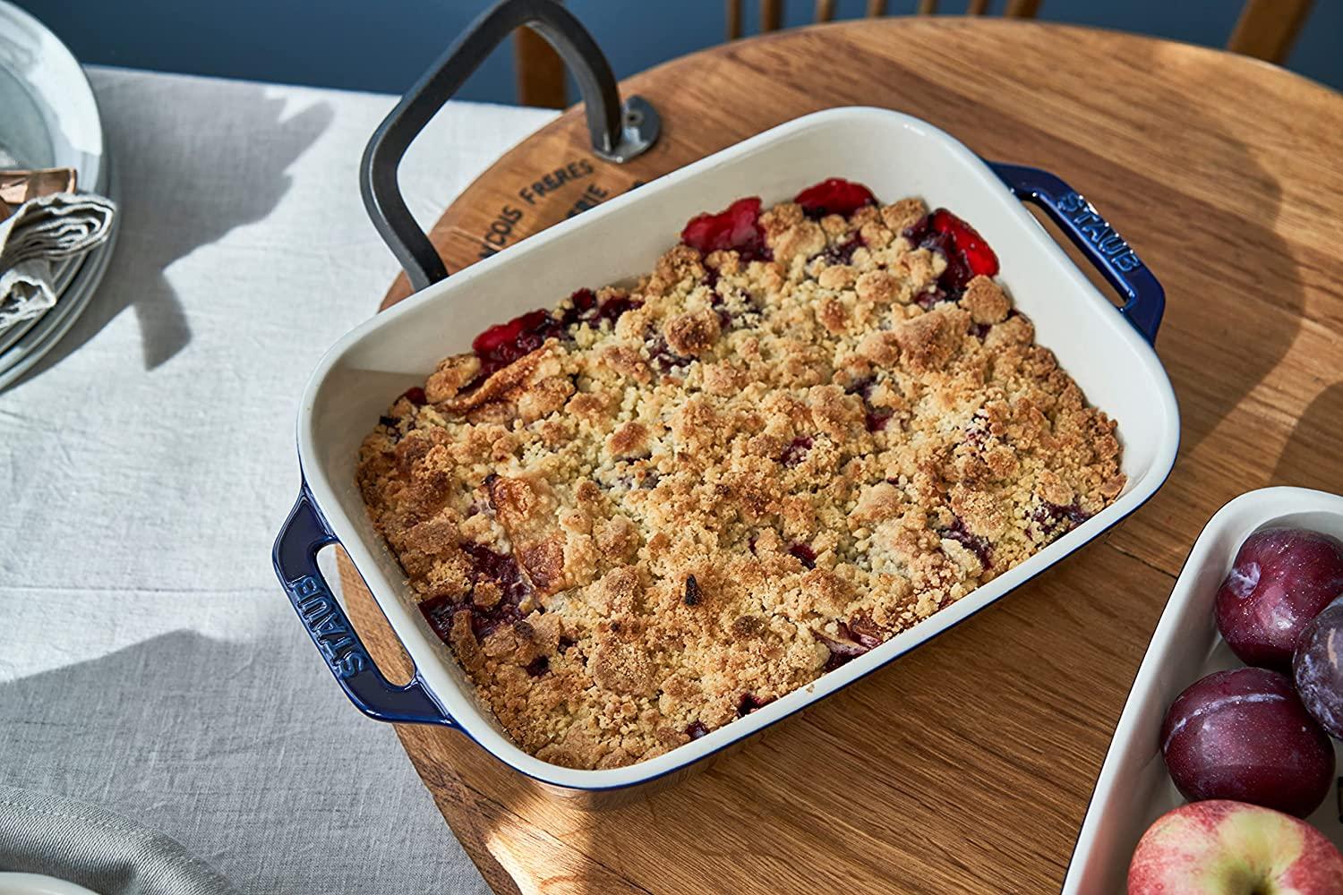STAUB - 40508-591 STAUB Ceramics Rectangular Baking Dish, 10.5x7.5-inch, Dark Blue