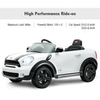 12V Electric Mini Countryman Licensed Kids Ride On Car Remote Controller White