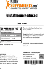 BulkSupplements.com Glutathione Reduced Powder - Liver Support Supplement - Antioxidants Supplement - Anti Bloating for Women - Glutathione Supplements - Skin Whitening (500 Grams - 1.1 lbs)