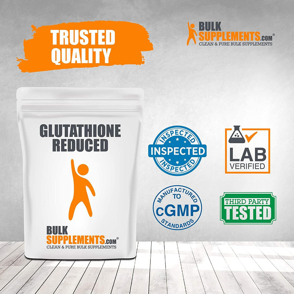 BulkSupplements.com Glutathione Reduced Powder - Liver Support Supplement - Antioxidants Supplement - Anti Bloating for Women - Glutathione Supplements - Skin Whitening (500 Grams - 1.1 lbs)
