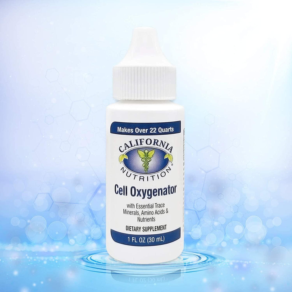 California Nutrition Cell Oxygenator 1 Fl Oz Bottle (Pack of 10), Liquid Oxygen Drops Daily Nutritional Supplement