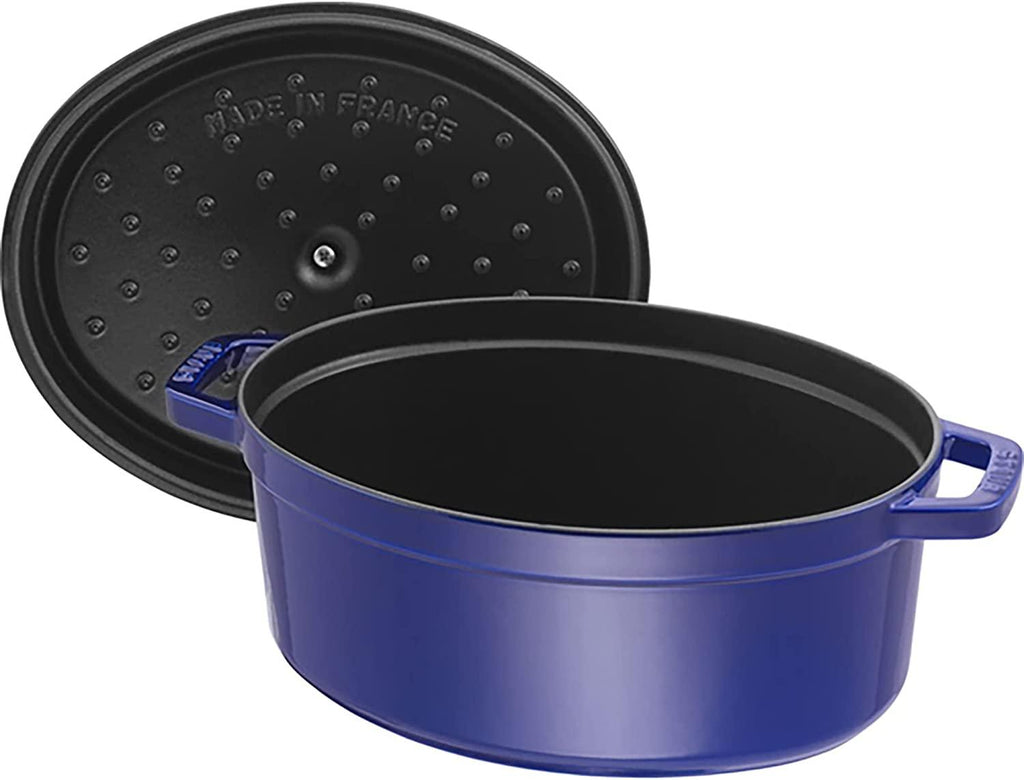 Staub Cast Iron 7-qt Oval Cocotte - Dark Blue, Made in France