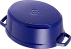 Staub Cast Iron 7-qt Oval Cocotte - Dark Blue, Made in France