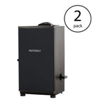 Outdoor Barbecue 30 Inch Digital Electric BBQ Smoker, Black (2 Pack)