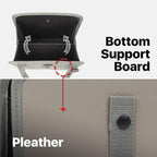 KMMOTORS Foldable hanging Car trash Can, Car Trash Bag, Car Trash bin, Vegan Leather and Oxford Clothes Car Organizer, cute car gadgets (Medium, Gray)