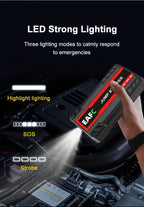 Portable Multi Function Emergency Booster Car Emergency Mobile Power Battery Charger 12V Car Jump Starter Gasoline Diesel Car Starter Upgrade